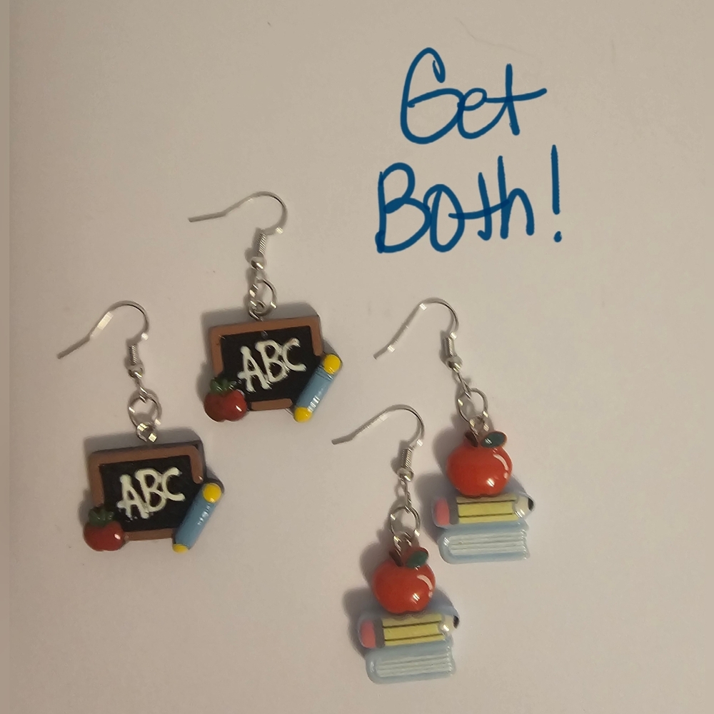 Teacher Apple Earrings Bundle 2 pairs
